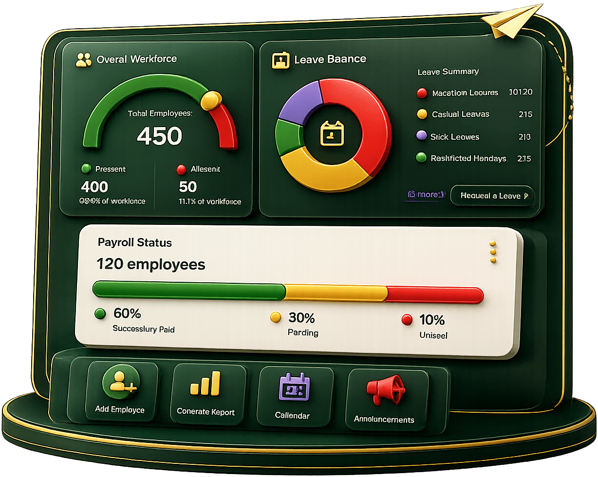 Stafora Core HR 3D Dashboard Visual