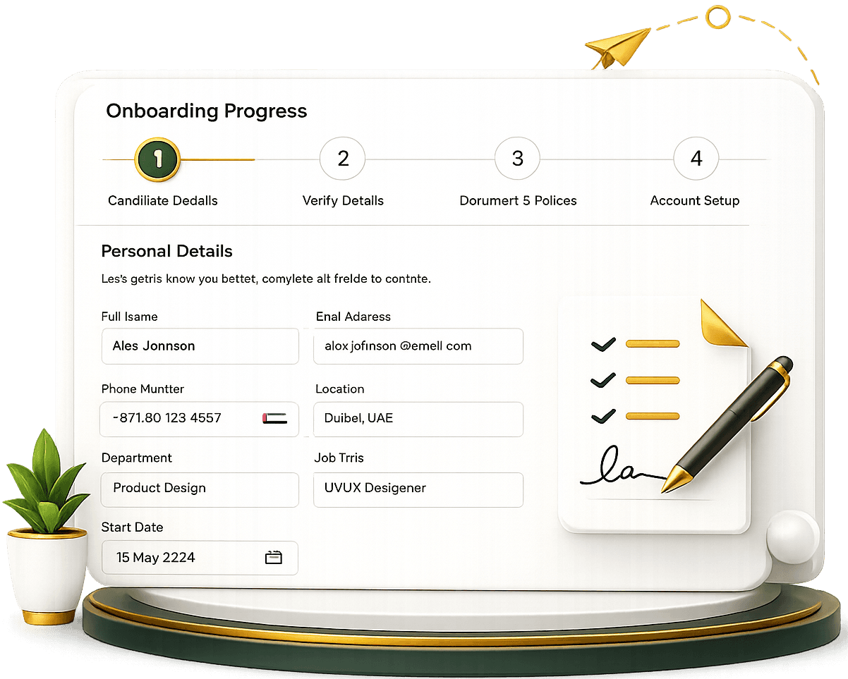Onboarding Progress 3D Dashboard